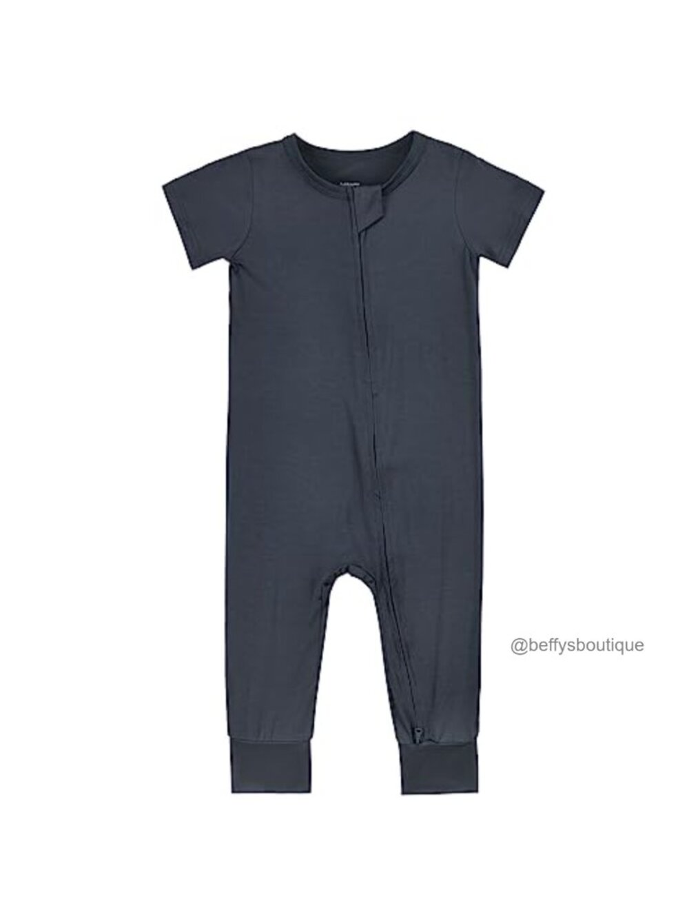 Baby Romper 94% Rayon from Bamboo Short Sleeve Zipper Pajamas